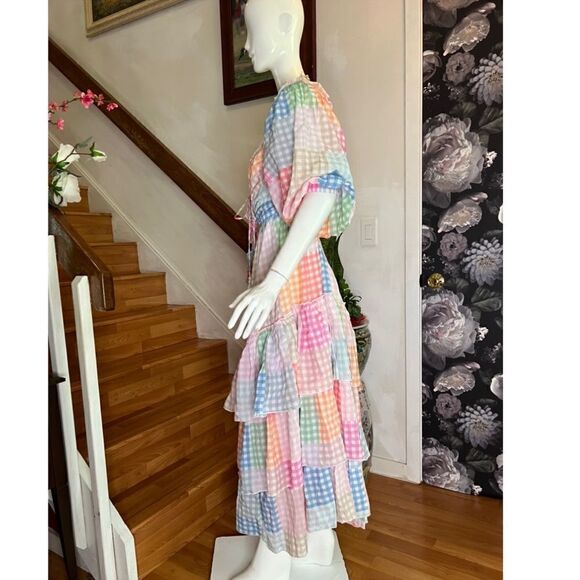 New Fillyboo AILEEN SMOCK DRESS - GINGHAM PUNCH - Picture 7 of 8